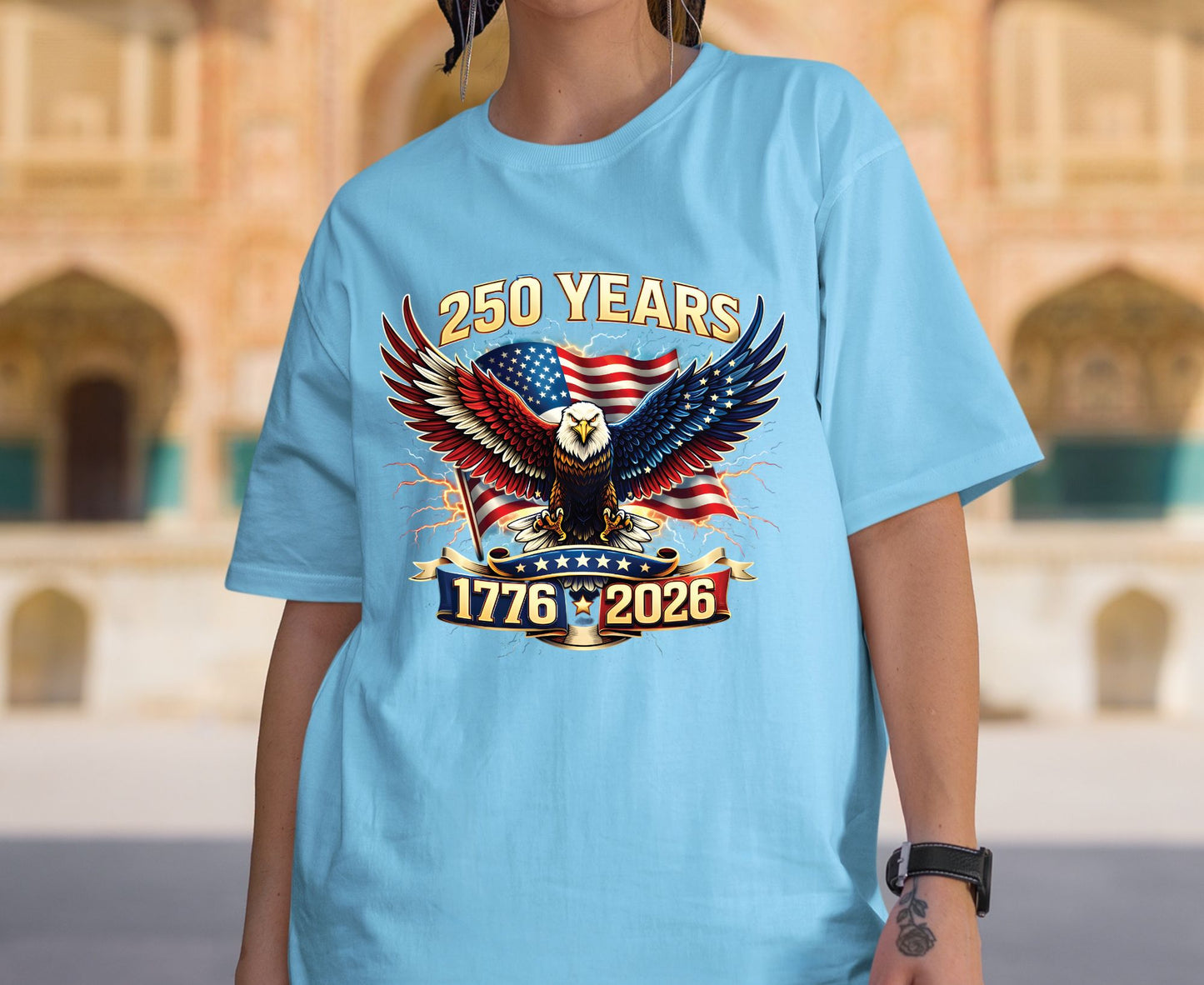 USA 250 Years Semiquincentennial T Shirt America 1776 2026 Eagle Tee