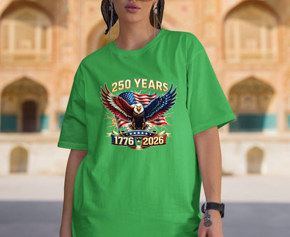 USA 250 Years Semiquincentennial T Shirt America 1776 2026 Eagle Tee