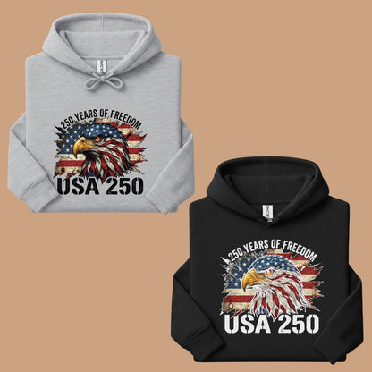 USA 250 Years of Freedom Comfort Colors T Shirts America 250th Tee Patriotic Eagle T-Shirt Distressed American Flag Fourth of July Gifts