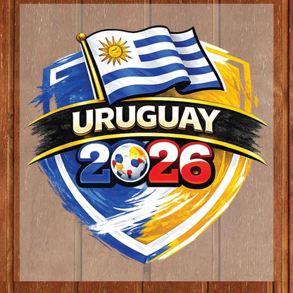 Uruguay World Cup 2026 DTF Transfer Ready to Press La Celeste Soccer Heat Transfer For Shirts Football Supporter UV Sticker Prints