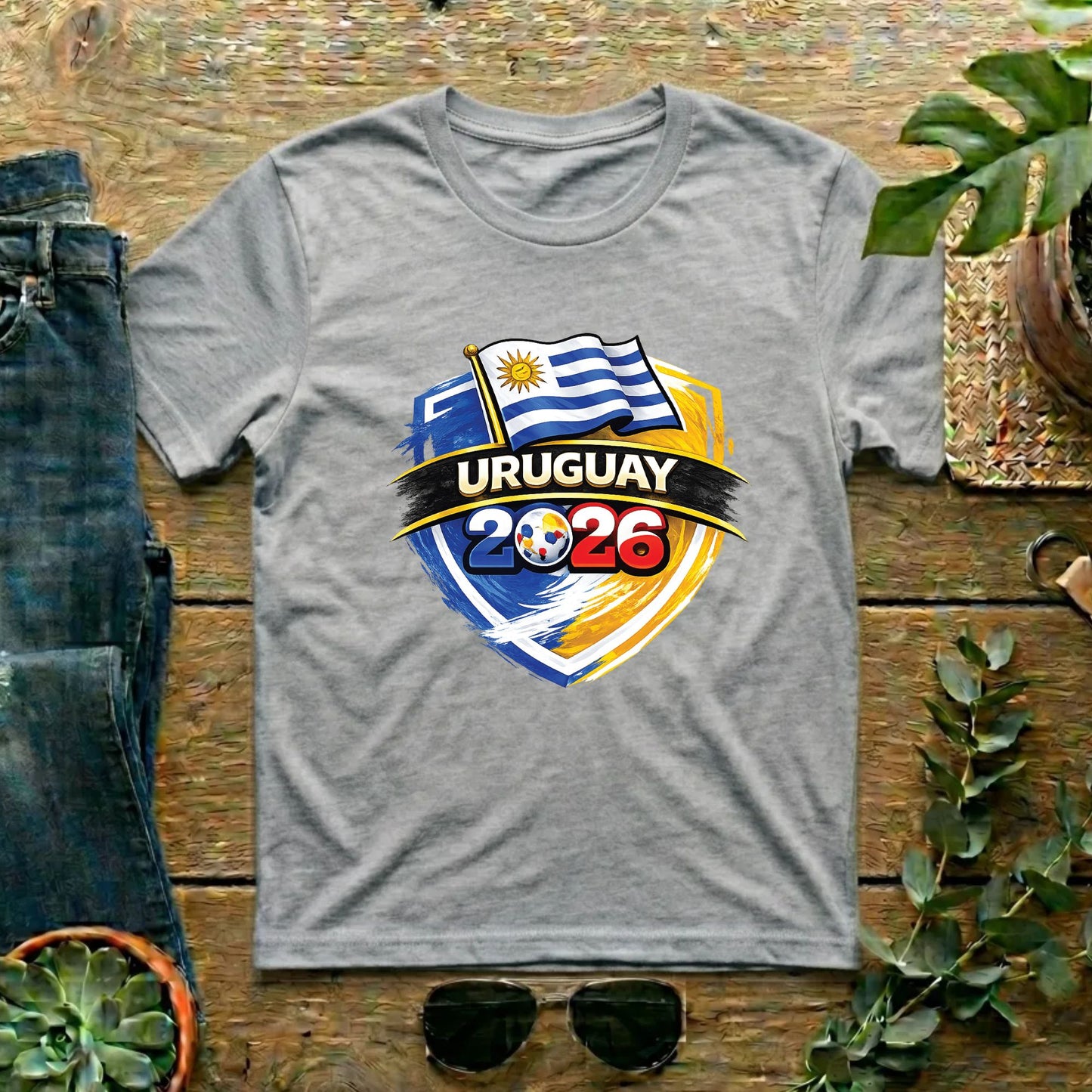 Uruguay World Cup T Shirt Soccer Supporter Tees