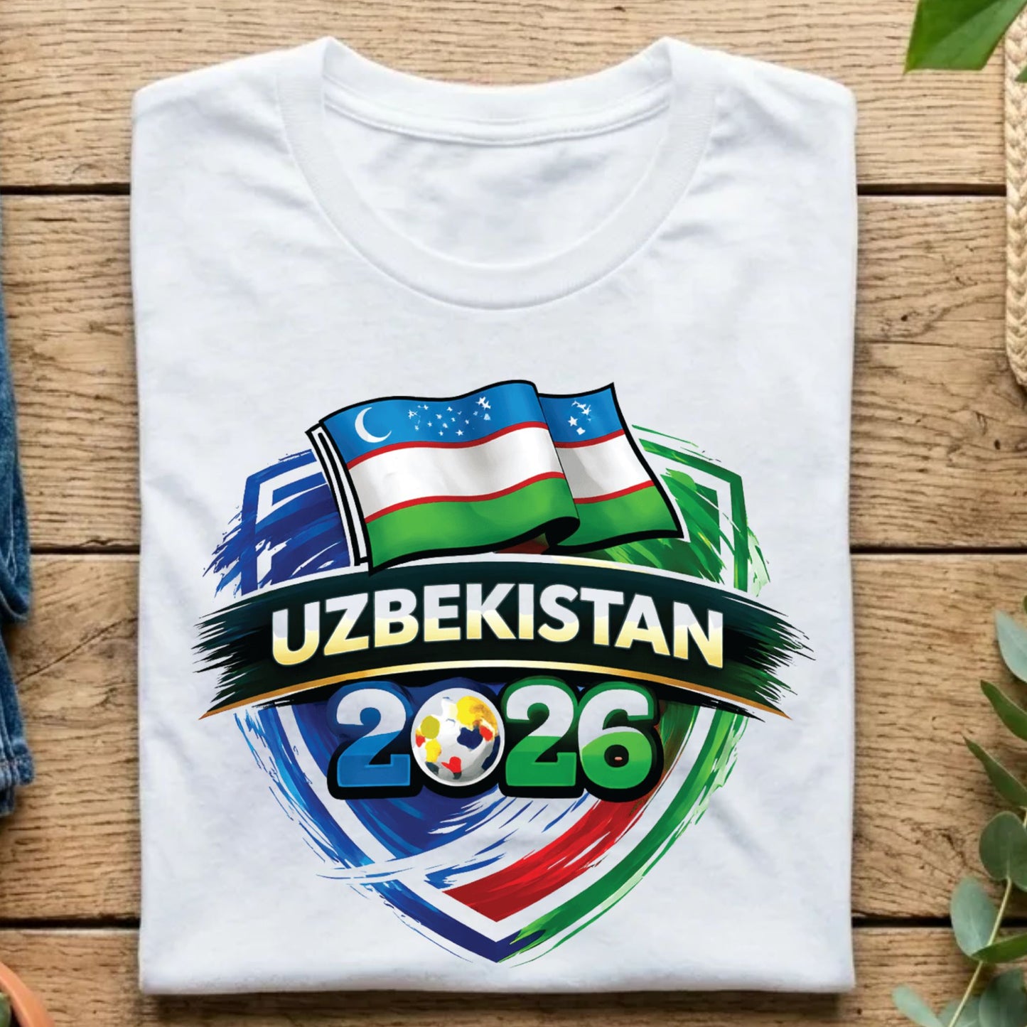 Uzbekistan World Cup T Shirt Soccer Supporter Tees