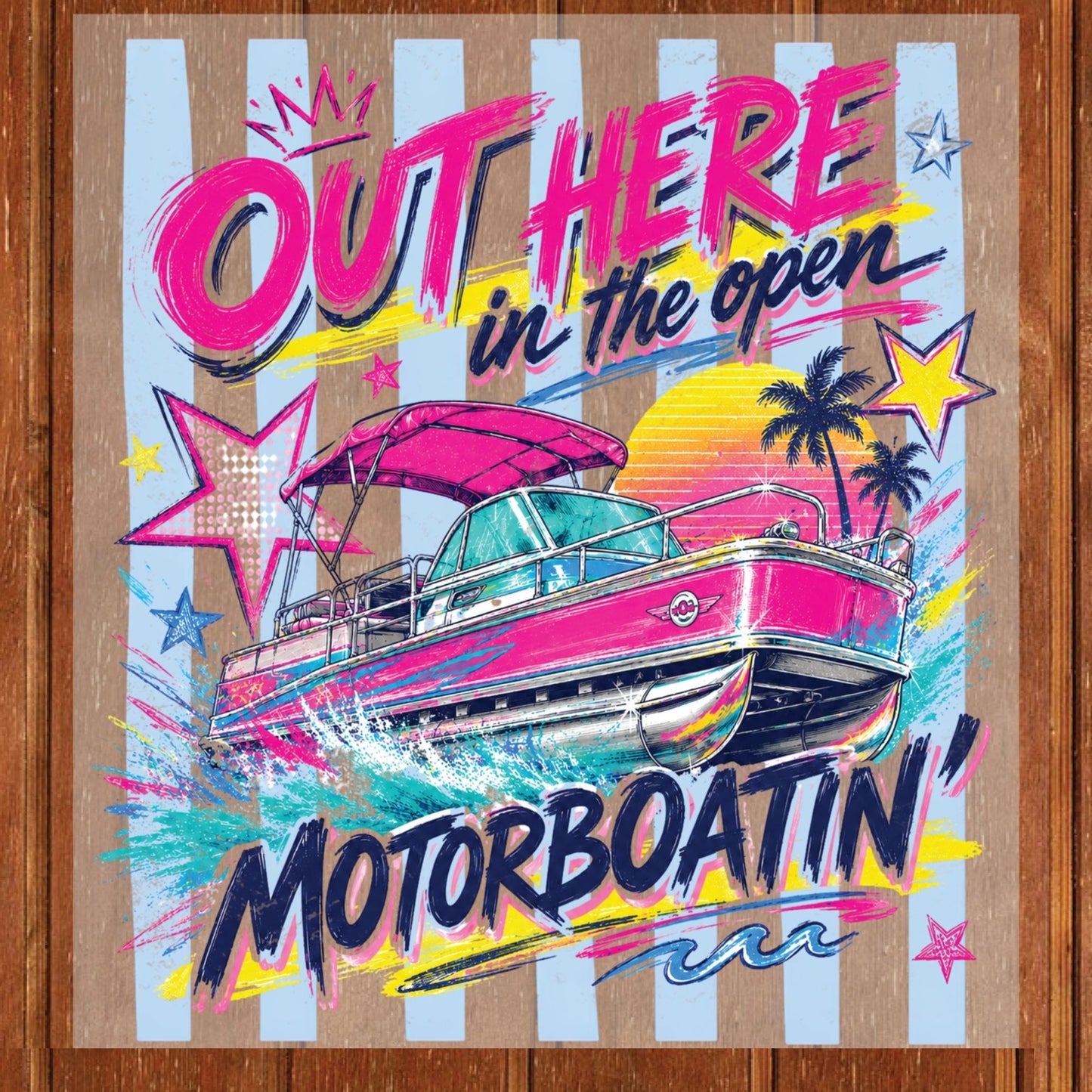 Vacation Mode On Retro Suitcase DTF Transfer Ready to Press Summer Travel UV DTF Sticker Beach Palm Trees Heat Transfer for Shirts