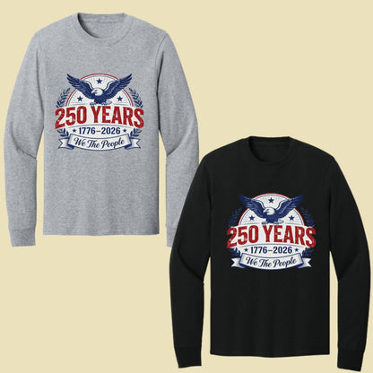 We The People 250 Years Comfort Colors T Shirts 1776 2026 Tee Semiquincentennial Patriotic Eagle Seal Emblem Shirt Fourth of July Gifts
