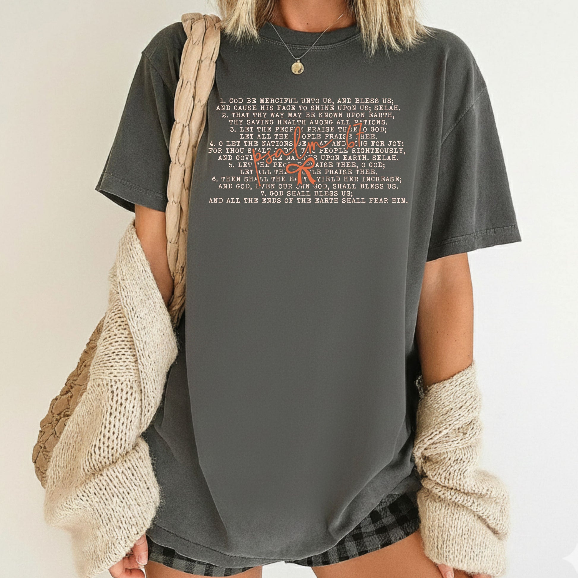 Western Psalm 67 Six Seven Comfort Colors T Shirt Coquette Christian Bible Verse Sweatshirt Faith Based Cowgirl Gift Shirts