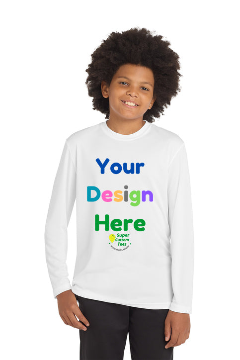 Custom Youth Performance T Shirts - Long Sleeve - Sport-Tek - YST350LS