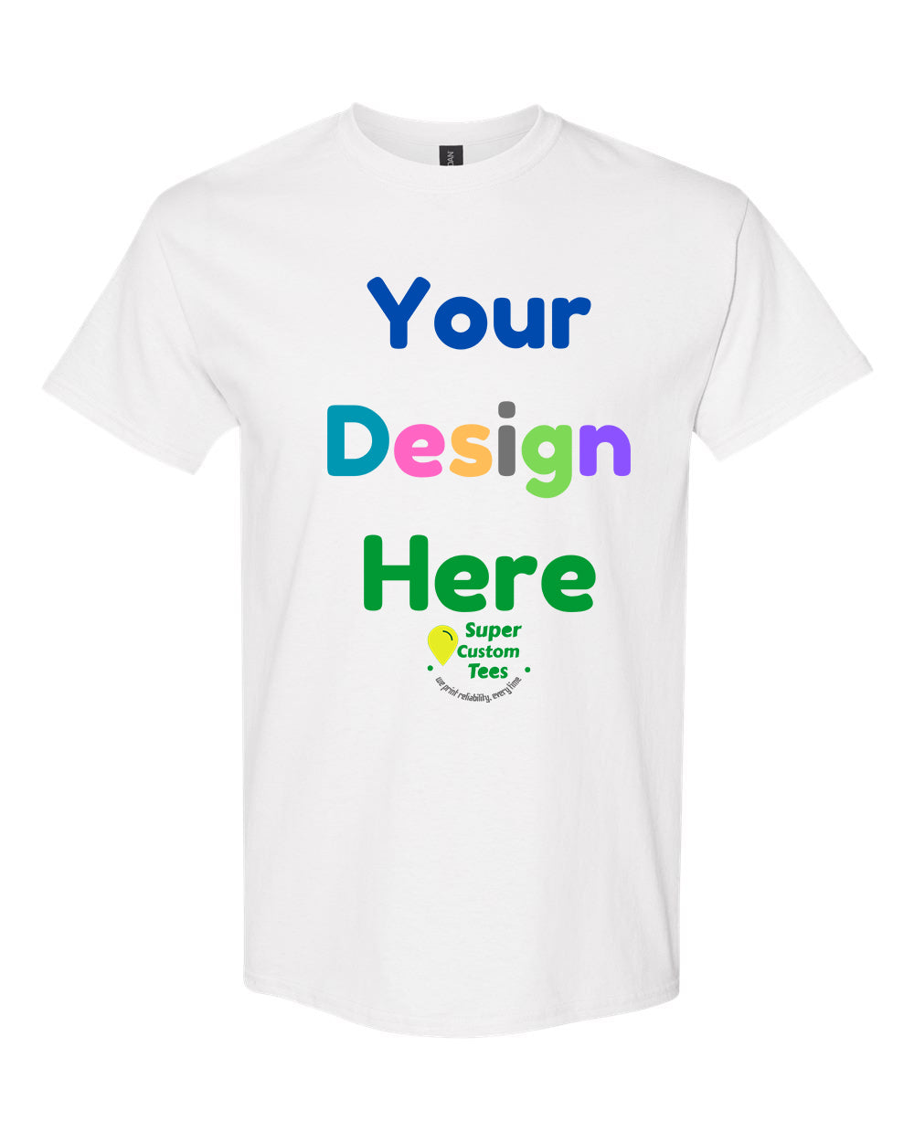 Custom T Shirts - Gildan Heavy Cotton Short Sleeve Tees - Same Day Printing