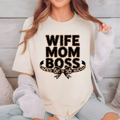 Wife Mom Boss DTF Transfer