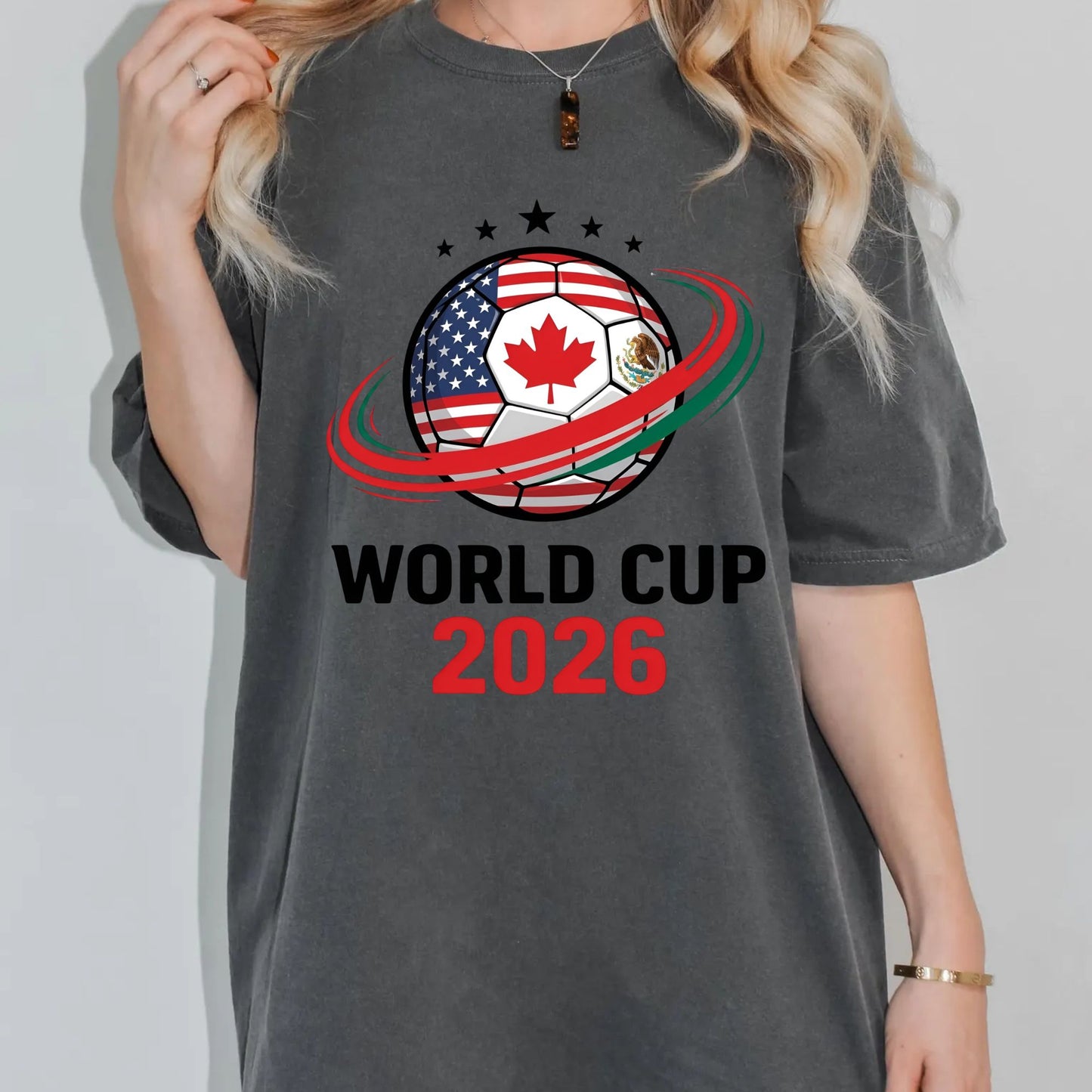 World Cup 2026 DTF Transfer Ready to Press Soccer Ball USA Canada Mexico Heat Transfer For Shirts Football Fan UV Sticker Prints