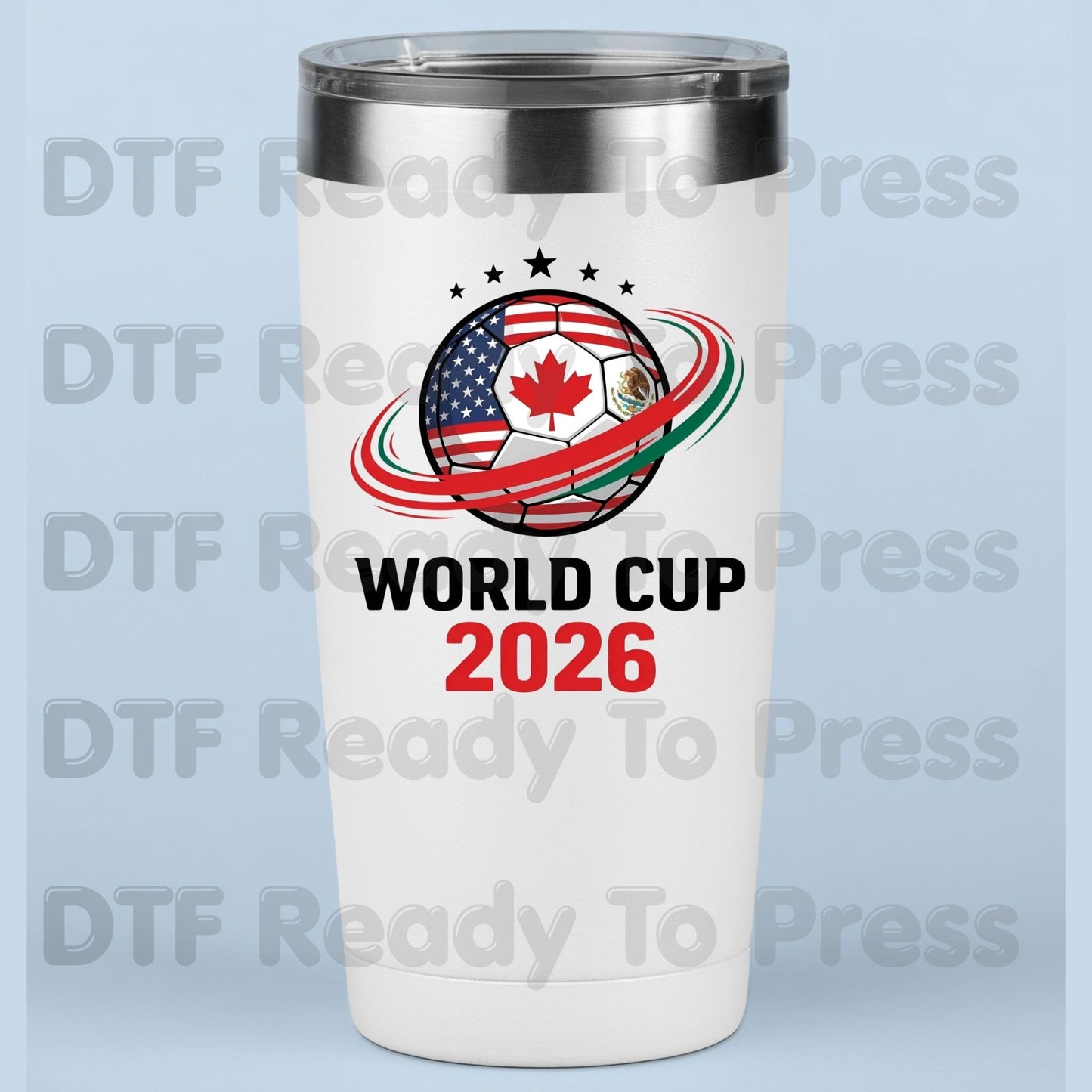World Cup 2026 DTF Transfer Ready to Press Soccer Ball USA Canada Mexico Heat Transfer For Shirts Football Fan UV Sticker Prints
