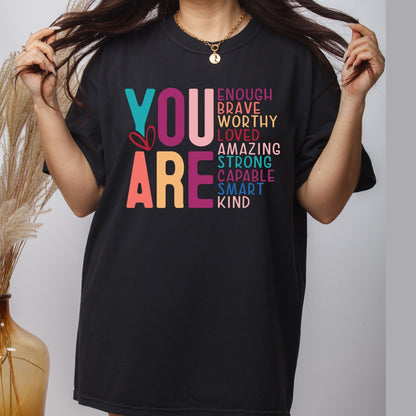Mothers Day DTF Transfer ready to Press You Are Enough Always Heat Transfer for Shirts Mom UV Sticker Prints Mommy Iron on Transfer