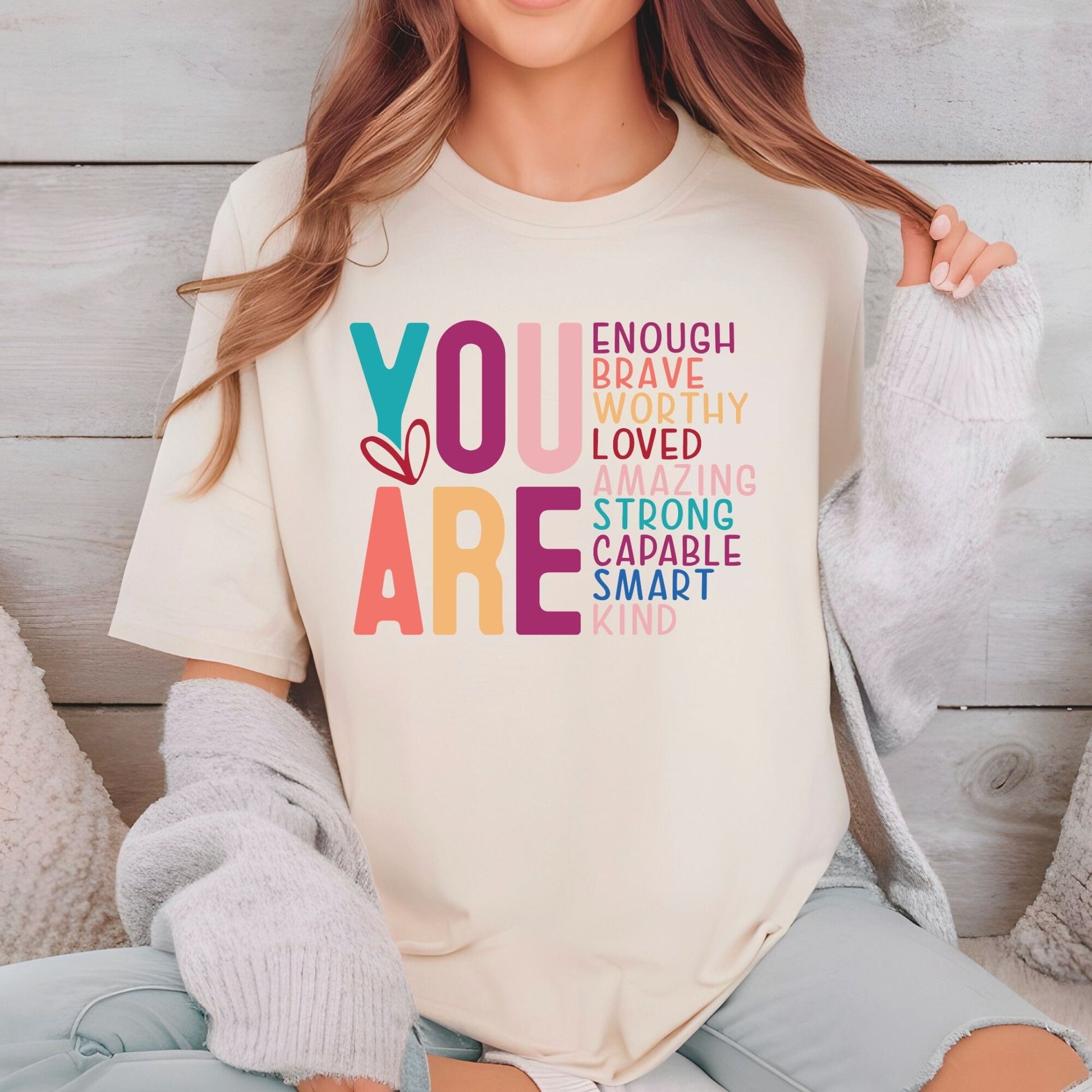 Mothers Day DTF Transfer ready to Press You Are Enough Always Heat Transfer for Shirts Mom UV Sticker Prints Mommy Iron on Transfer