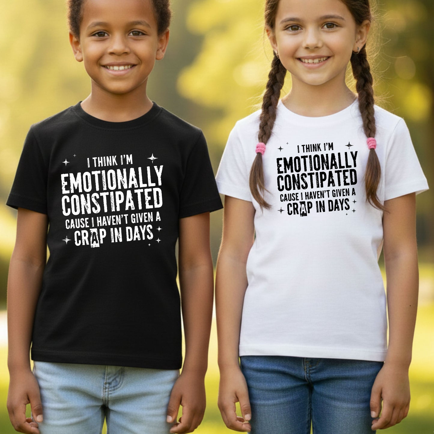 Emotionally Constipated Funny Sarcastic Quote T-Shirt, Haven't Given a Crap in Days Tee