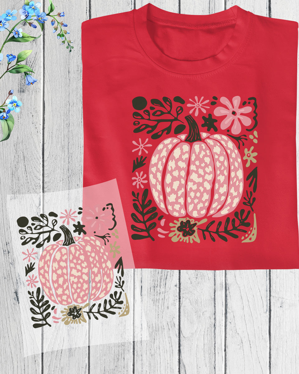 Boho Fall Pumpkin Leopard Pumpkin DTF Transfer