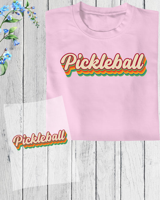 Retro Pickleball DTF Transfer Film