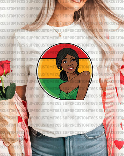 African Woman Juneteenth DTF Transfer