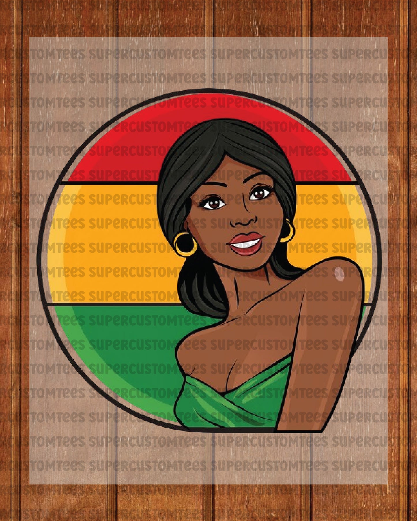 African Woman Juneteenth DTF Transfer