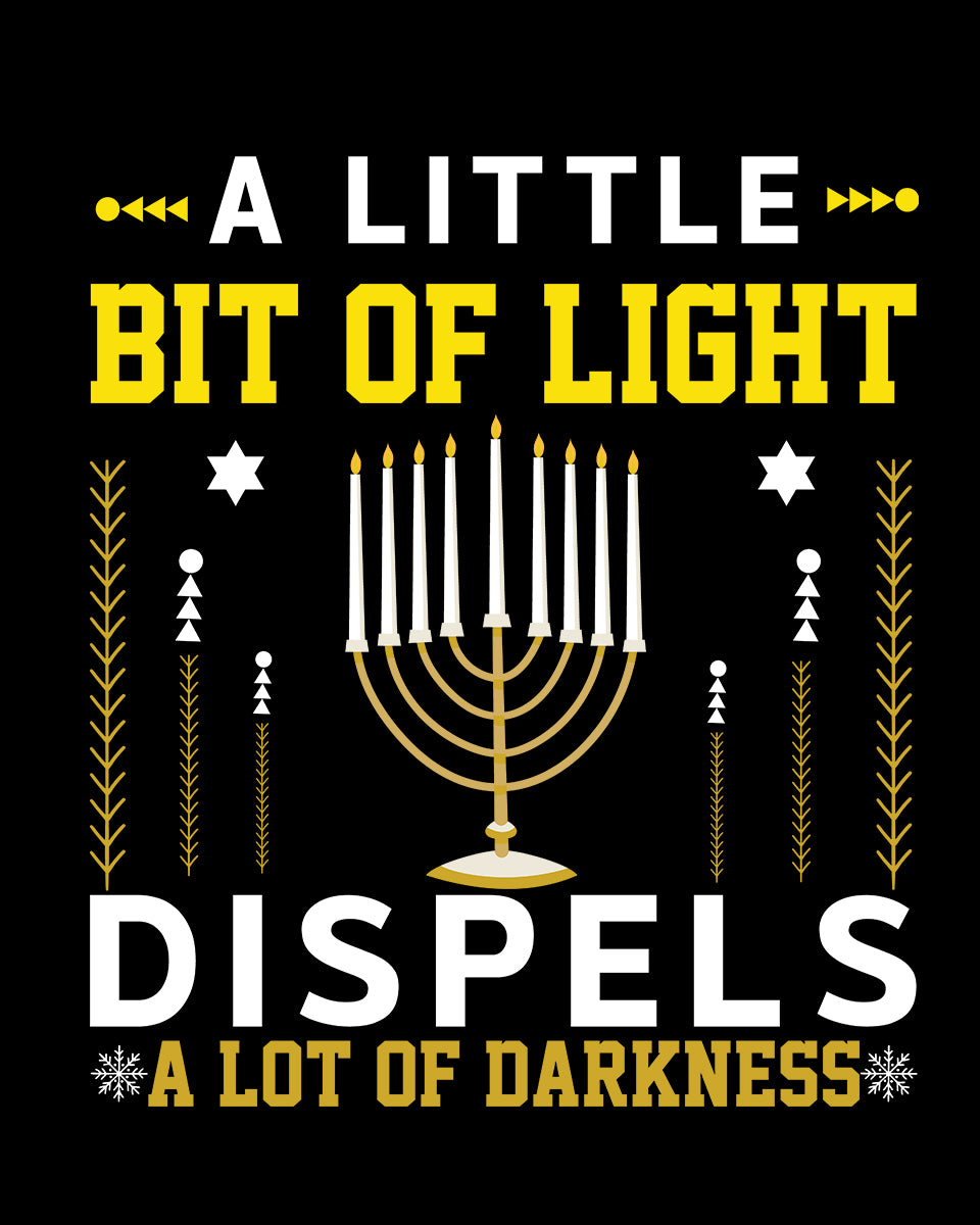 A Little Bit of Light Dispels Hanukkah DTF Transfer Film