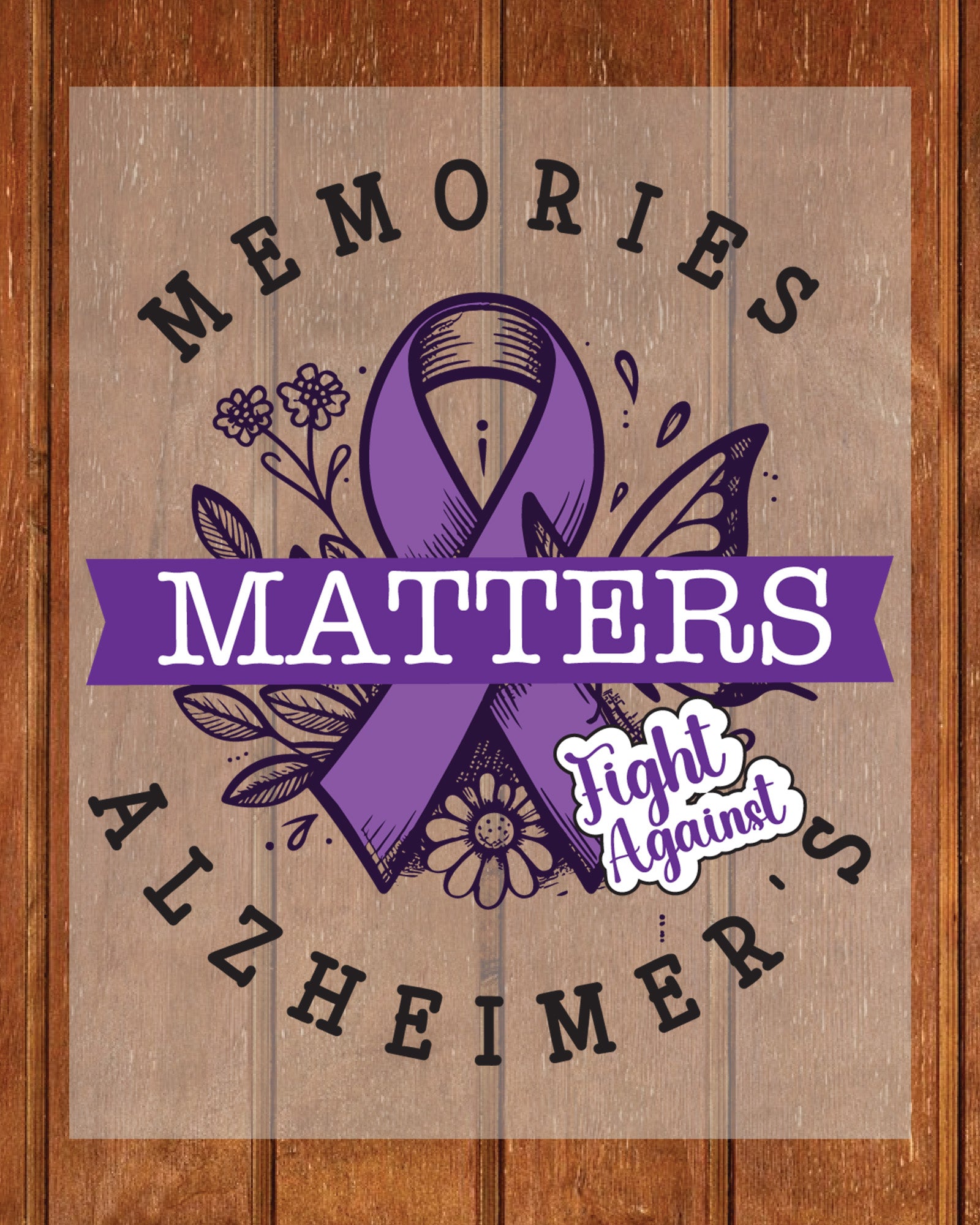 Alzheimer Awareness DTF Transfer