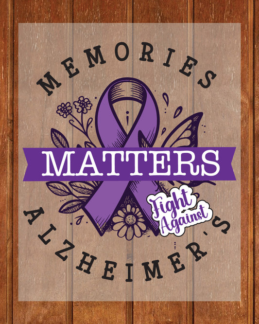 Alzheimer Awareness DTF Transfer