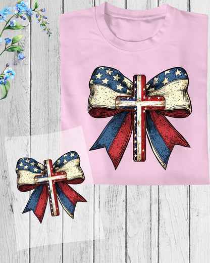 America Coquette Bow Heat Transfer for Shirts
