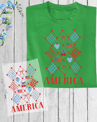 America DTF Transfer Ready to Press