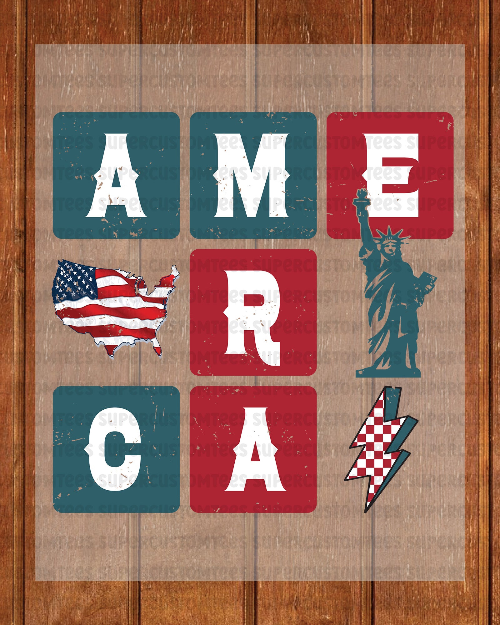 America DTF Transfer Ready to Press