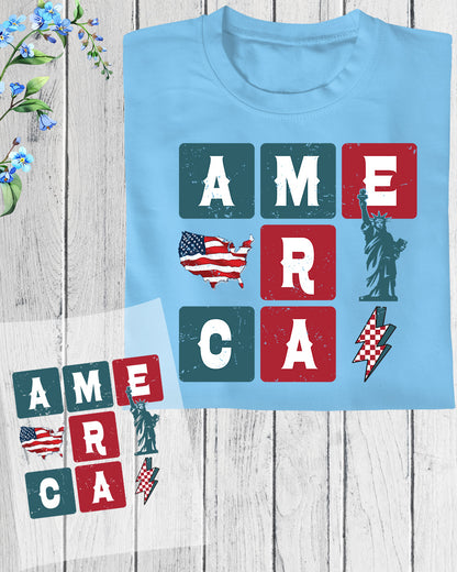 America DTF Transfer Ready to Press