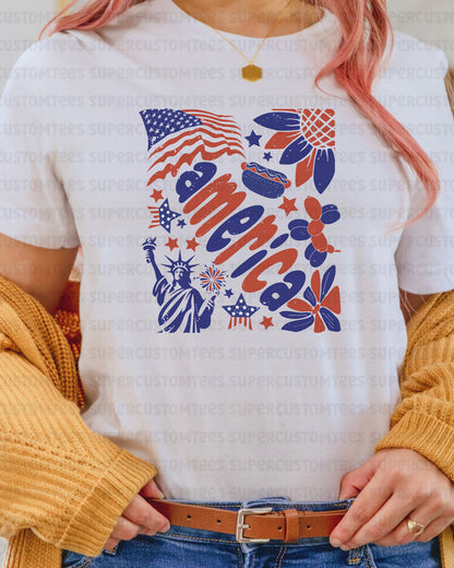 America DTF Transfer Ready to Press