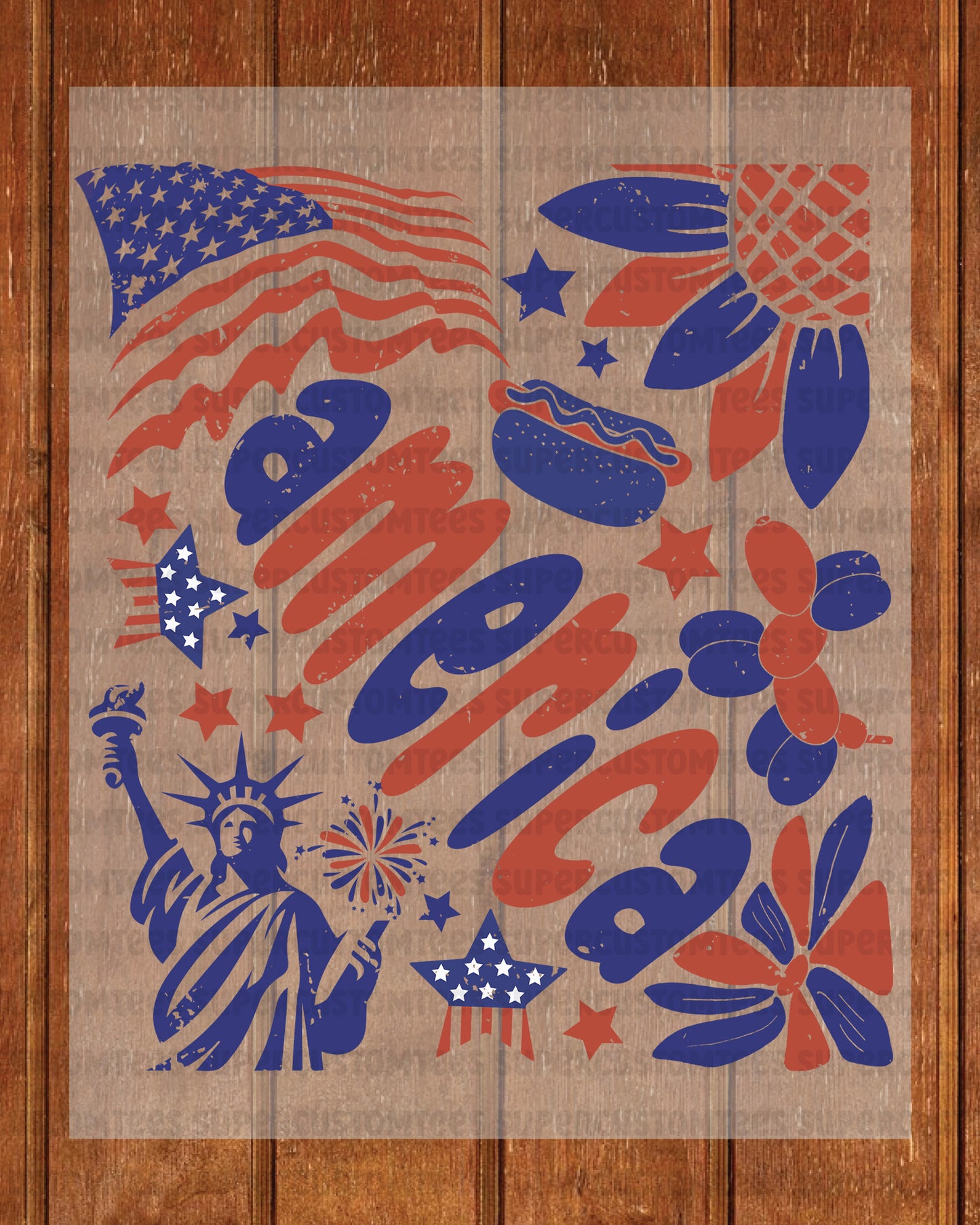 America DTF Transfer Ready to Press