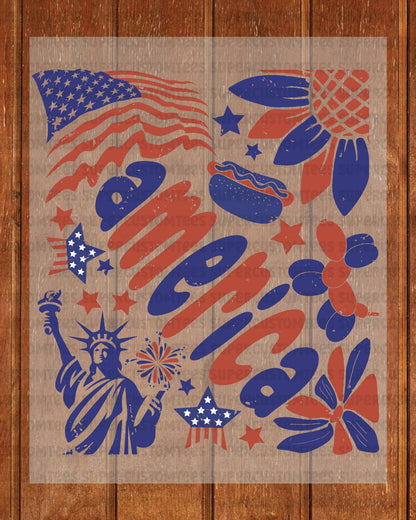 America DTF Transfer Ready to Press