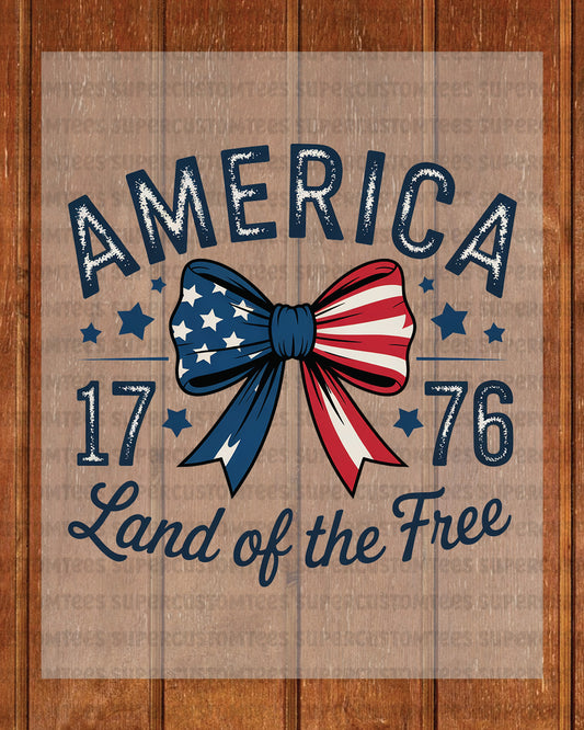 America Land of Free DTF Transfer