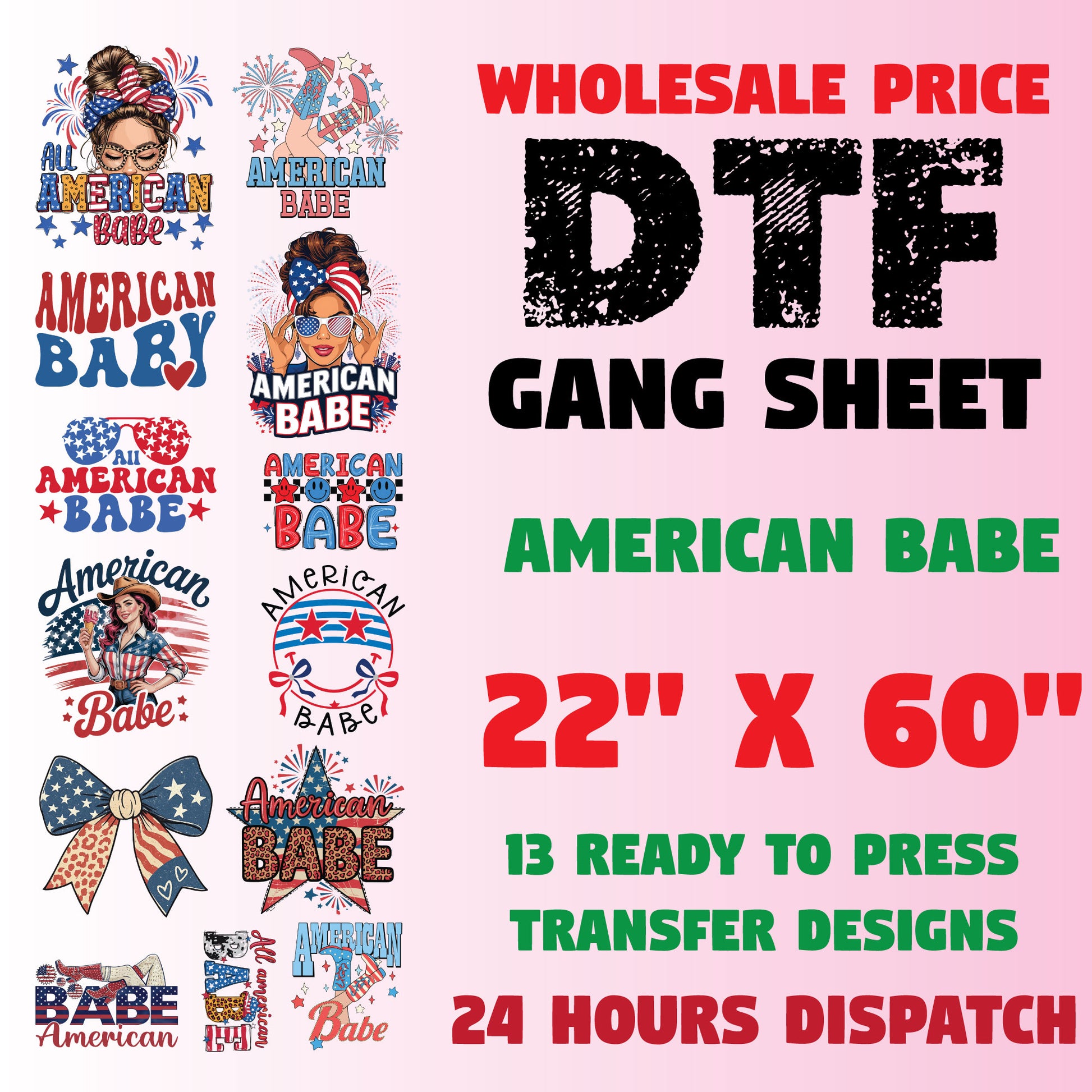 American Babe Gang Sheet