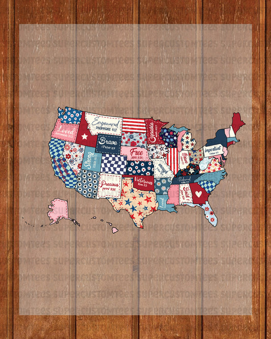 American Flag Heat Transfer for Shirts