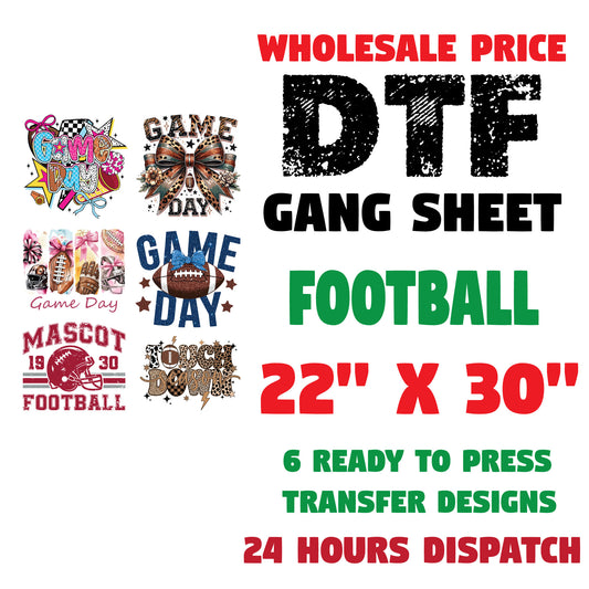 American Football DTF Gang Sheets