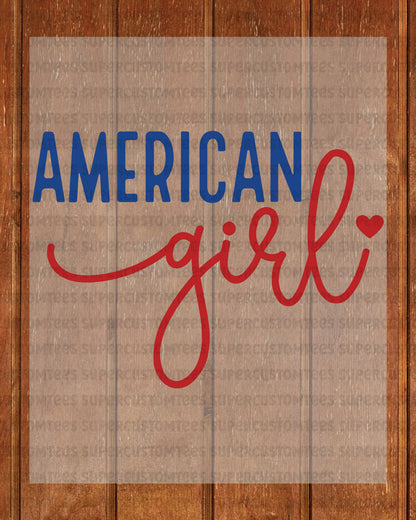 American Girl Heat Transfer for Shirts