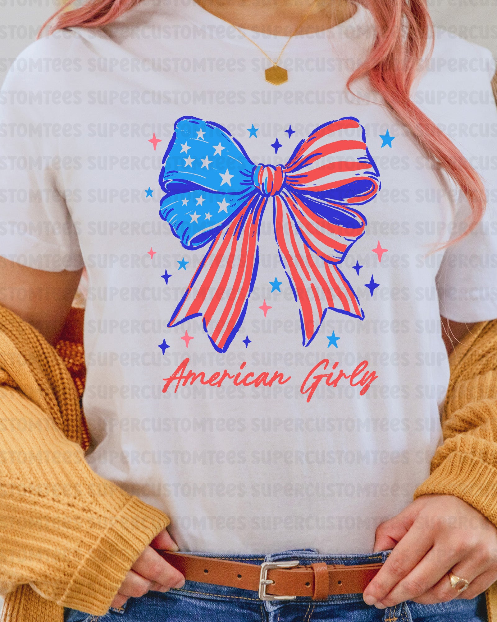American Girly Heat Transfer for Shirts
