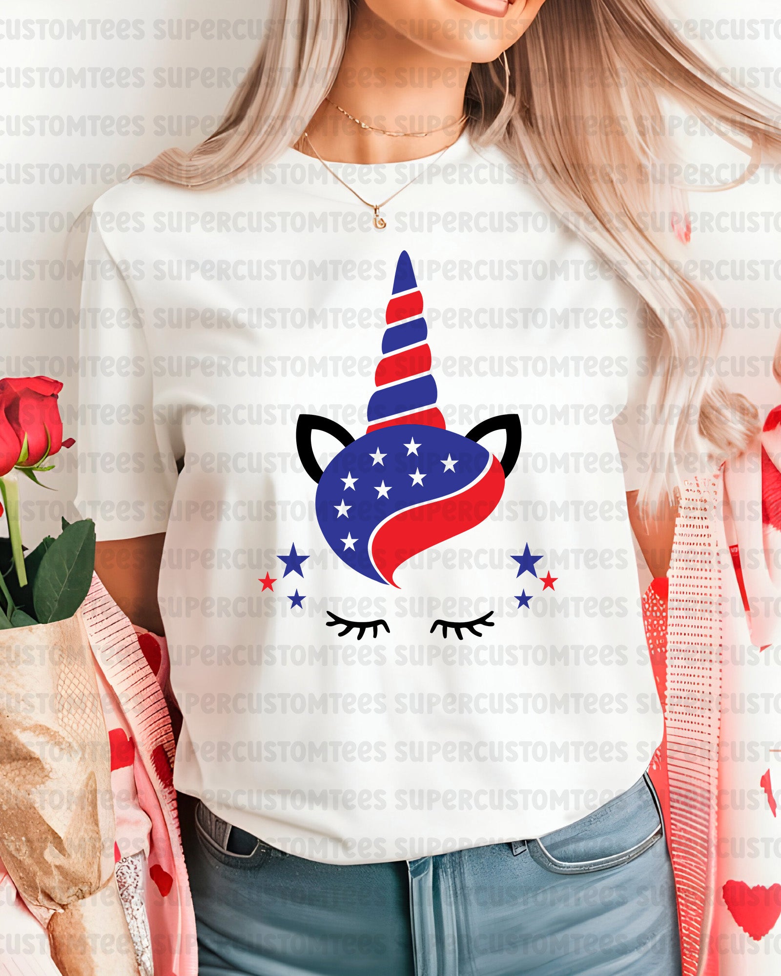 American Independence Day Heat Transfer for Shirts