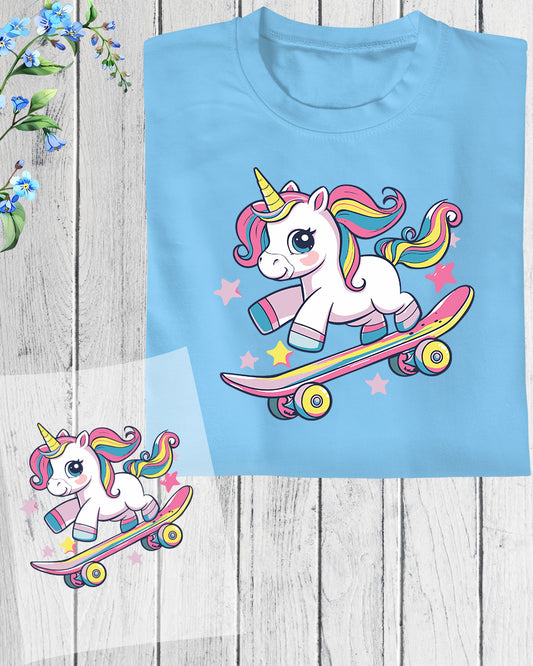 Unicorn Skateboarding DTF Transfer Film
