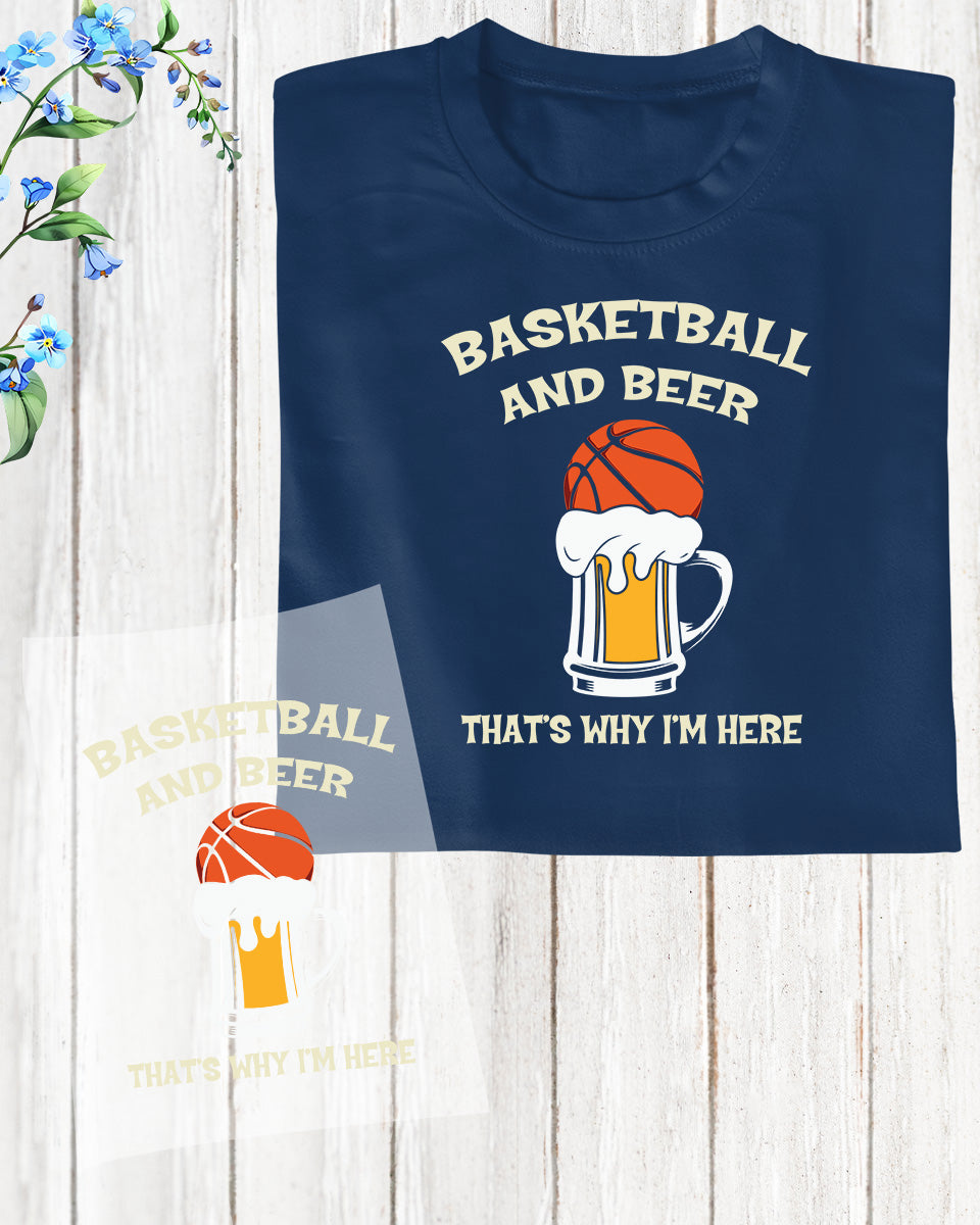 Basketball and Beer DTF Transfer Film