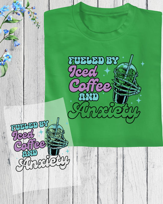 Iced Coffee and Anxiety DTF Transfer Film