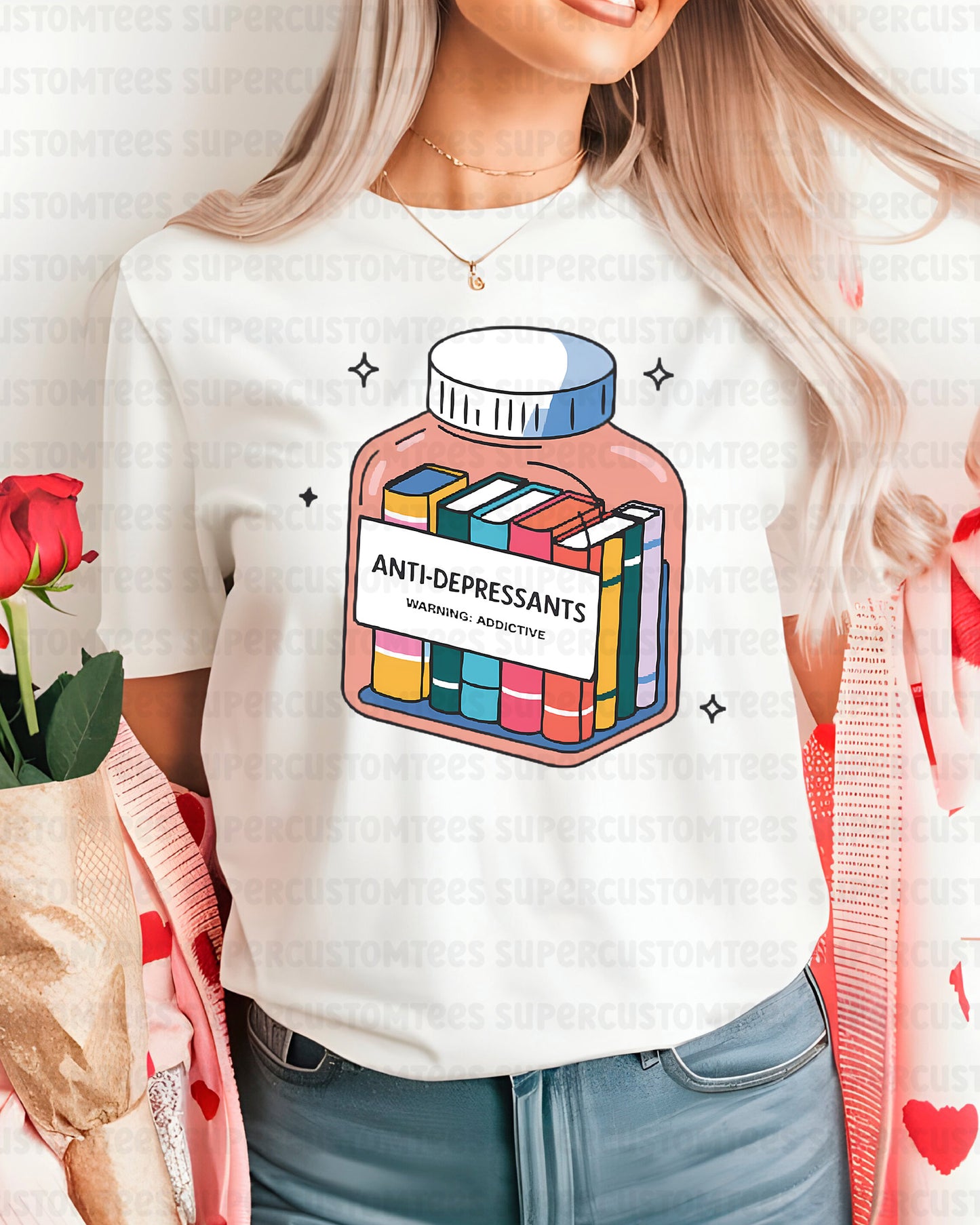 Anti-Depressants Book Therapy Jar Heat Transfer