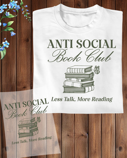Anti Social Book Club Heat Transfer