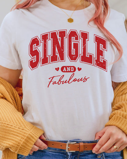 Anti Valentine's Day DTF Transfer ready to Press Single and Fabulous Heat Transfer for Shirts Couple UV Sticker Iron on Transfer