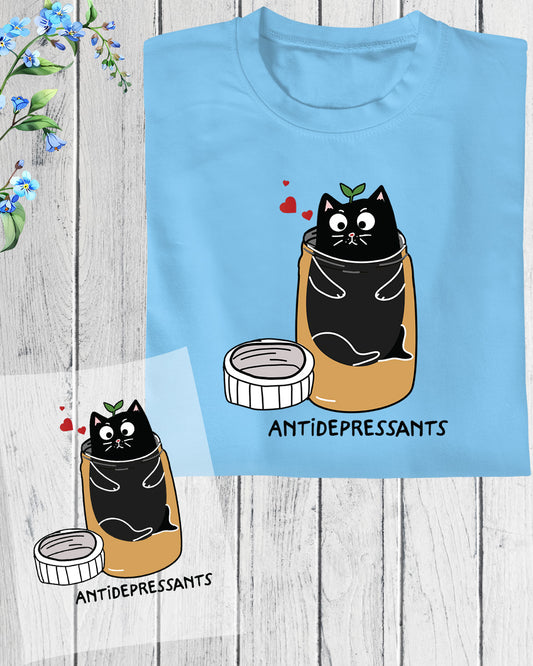 Antidepressant Cat DTF Transfer