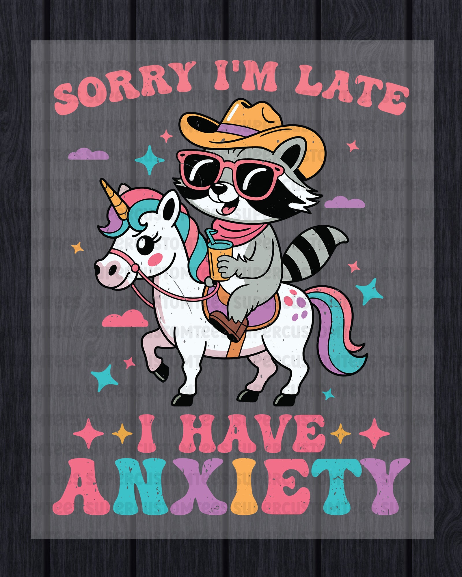 Anxiety T DTF Transfer Ready to Press