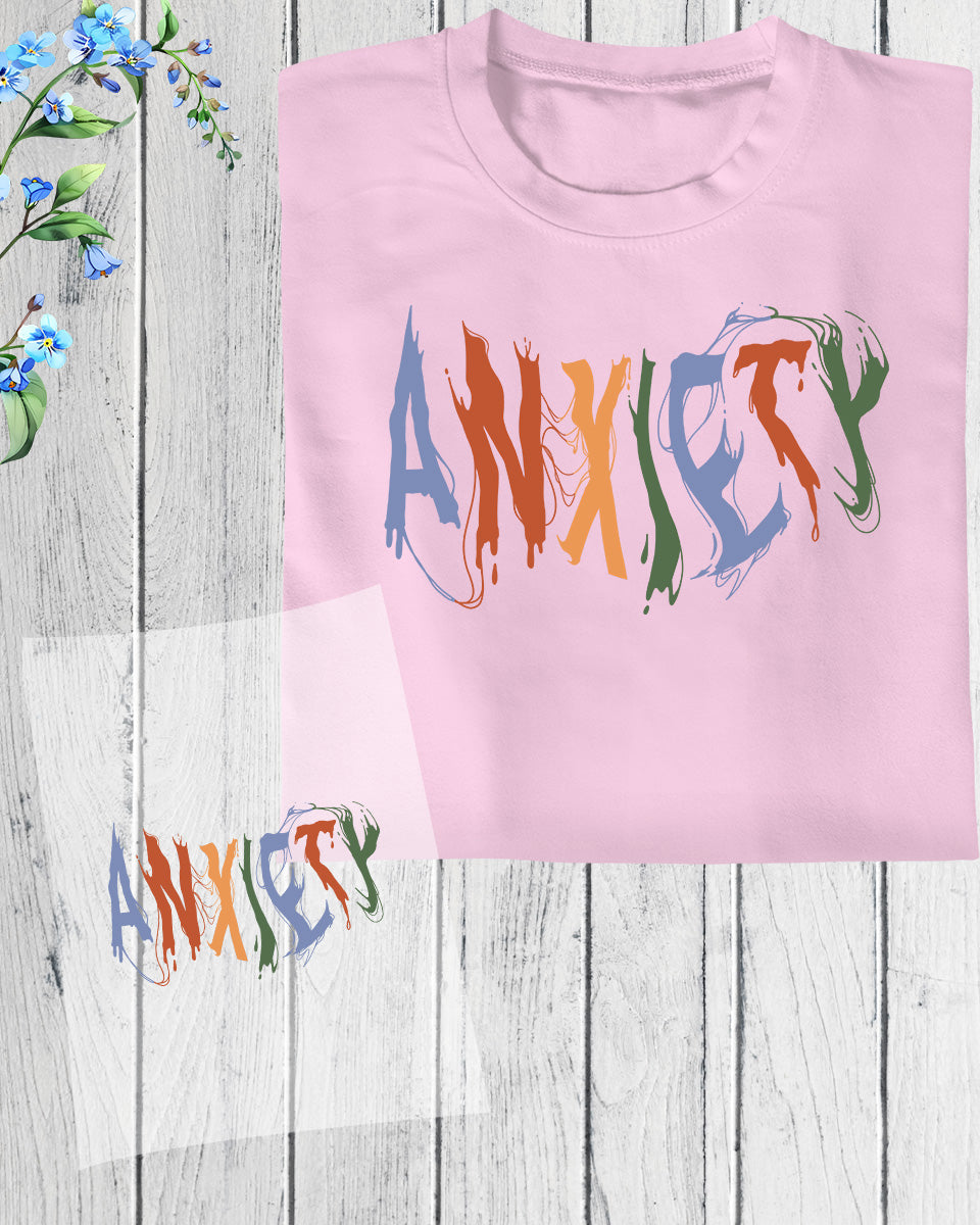 Anxiety Groovy DTF Transfer Film