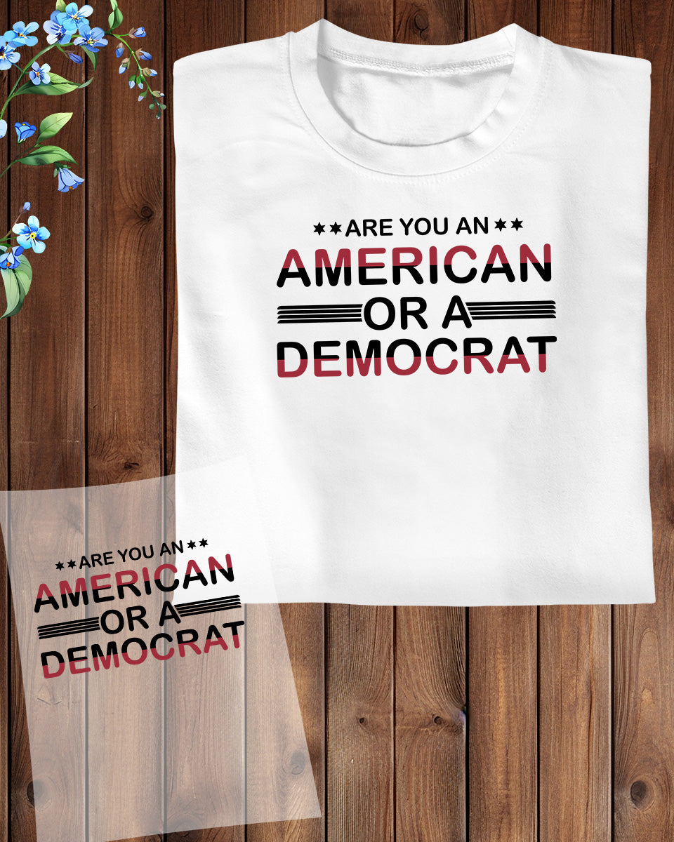 Are You an American or Democrat DTF Transfer Film