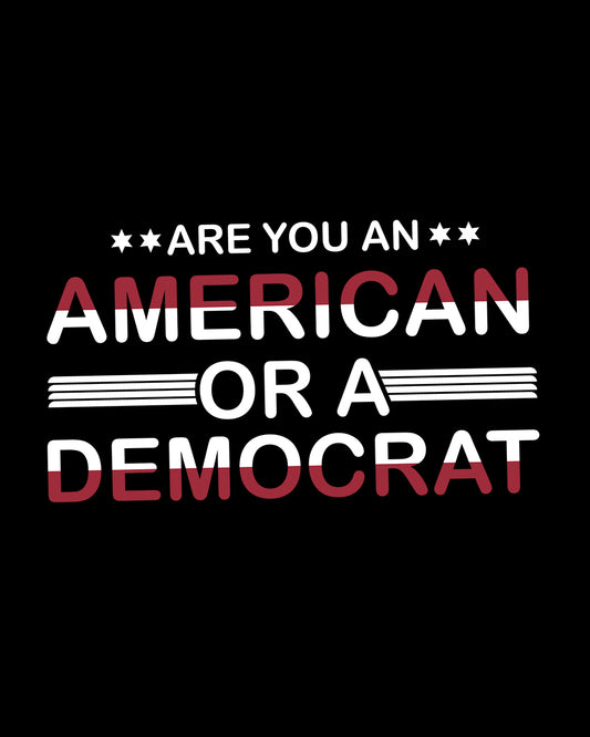 Are You an American or Democrat Politics DTF Transfer Film