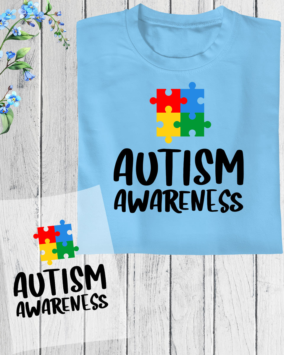 Autism Awareness Puzzle DTF Transfer Film